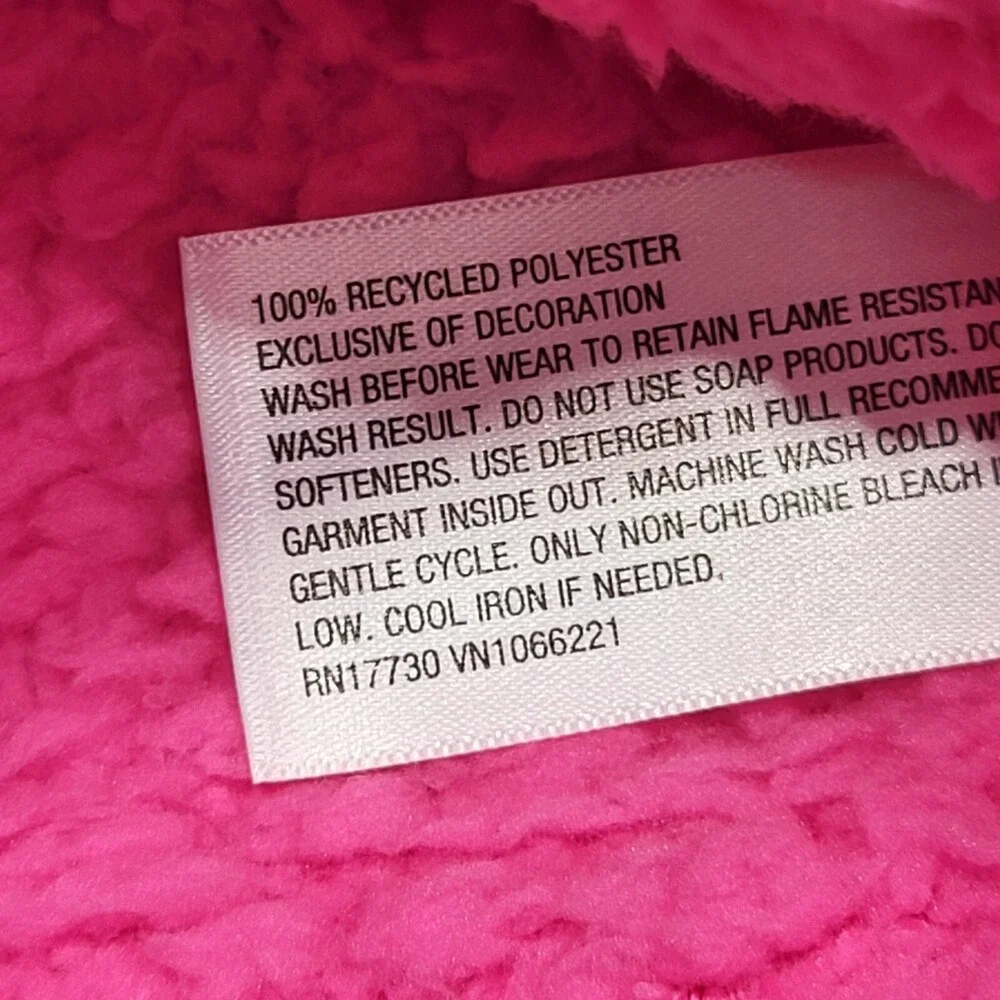 Wondershop Kids Faux Shearling Half Zip Up Pajama Pink X-Small Size 4/5 Pink